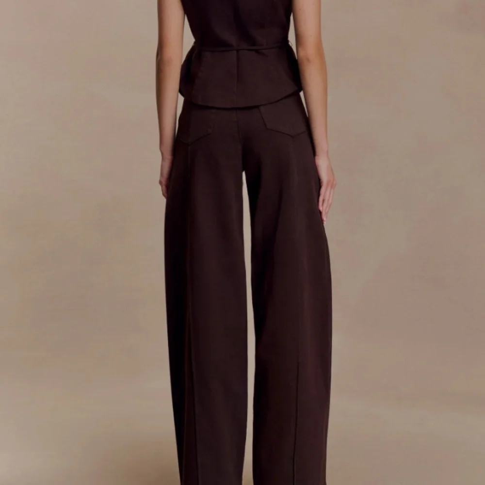 Meshki Dark Brown Wide Leg Jeans - Picture 6 of 14